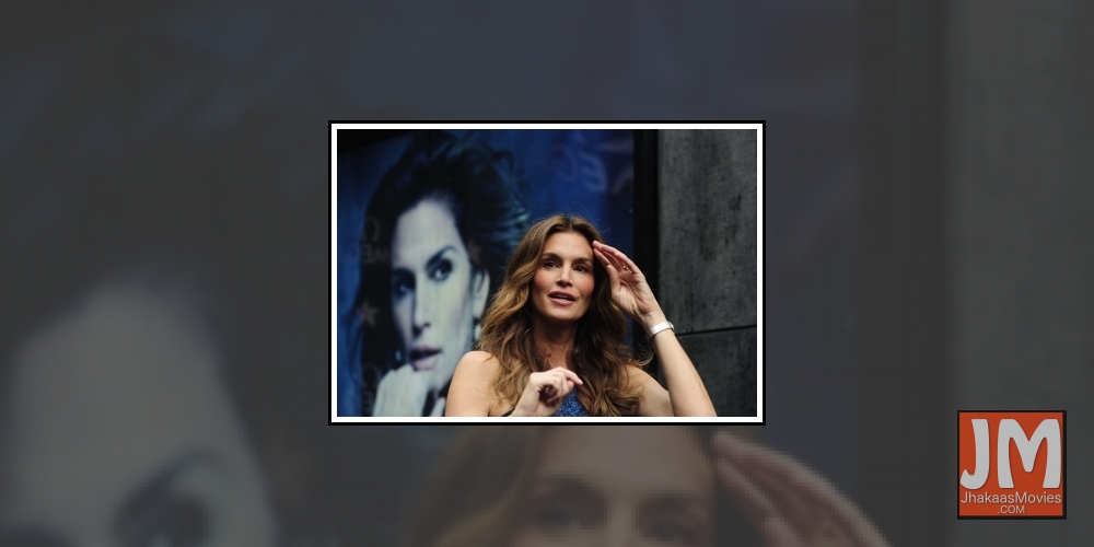 Mumbai: Supermodel Cindy Crawford during the launch of a product in Mumbai on June 18, 2015.