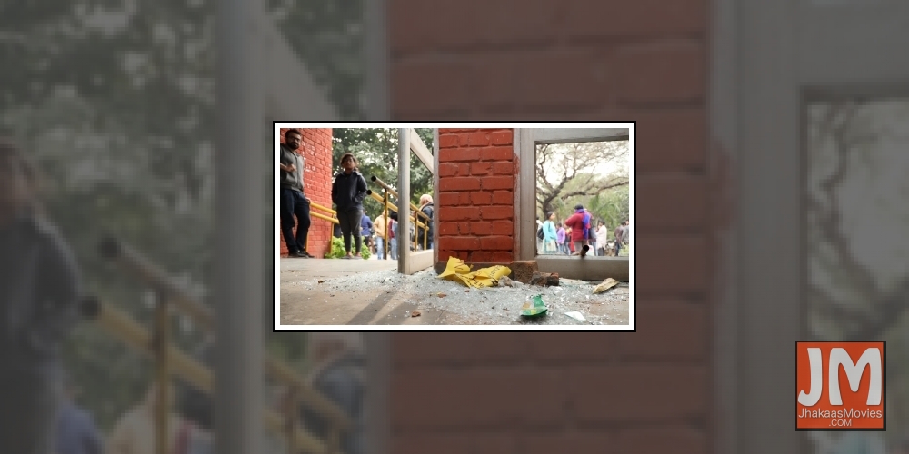 New Delhi: A view of the Sabarmati Hostel that was vandalised during the unprecedented violence at the Jawaharlal Nehru University