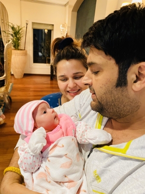 Comedian and actor Kapil Sharma and wife Ginni Chatrath