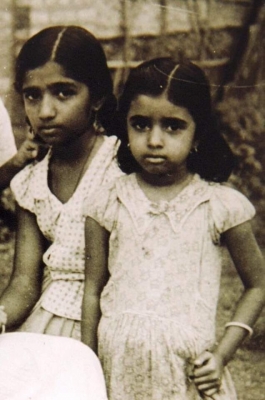 Bollywood icon Amitabh Bachchan has tweeted a photo of the legendary Mangeshkar sisters from their childhood days. In a black and white photo, Lata Mangeshkar and Asha Bhosle can be seen posing in frock and skirt-blouse.