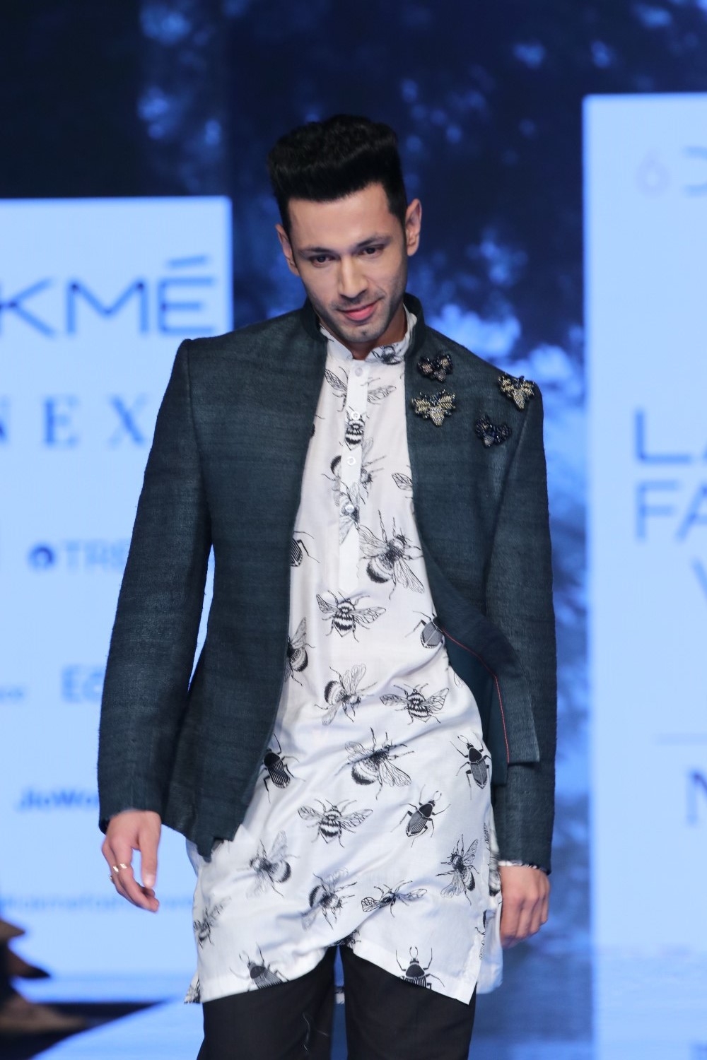Mumbai: Actor Sahil Anand walks for 6Degree at the Lakme Fashion Week Summer/Resort 2020 grand finale, in Mumbai on Feb 16, 2020. (Photo: IANS)