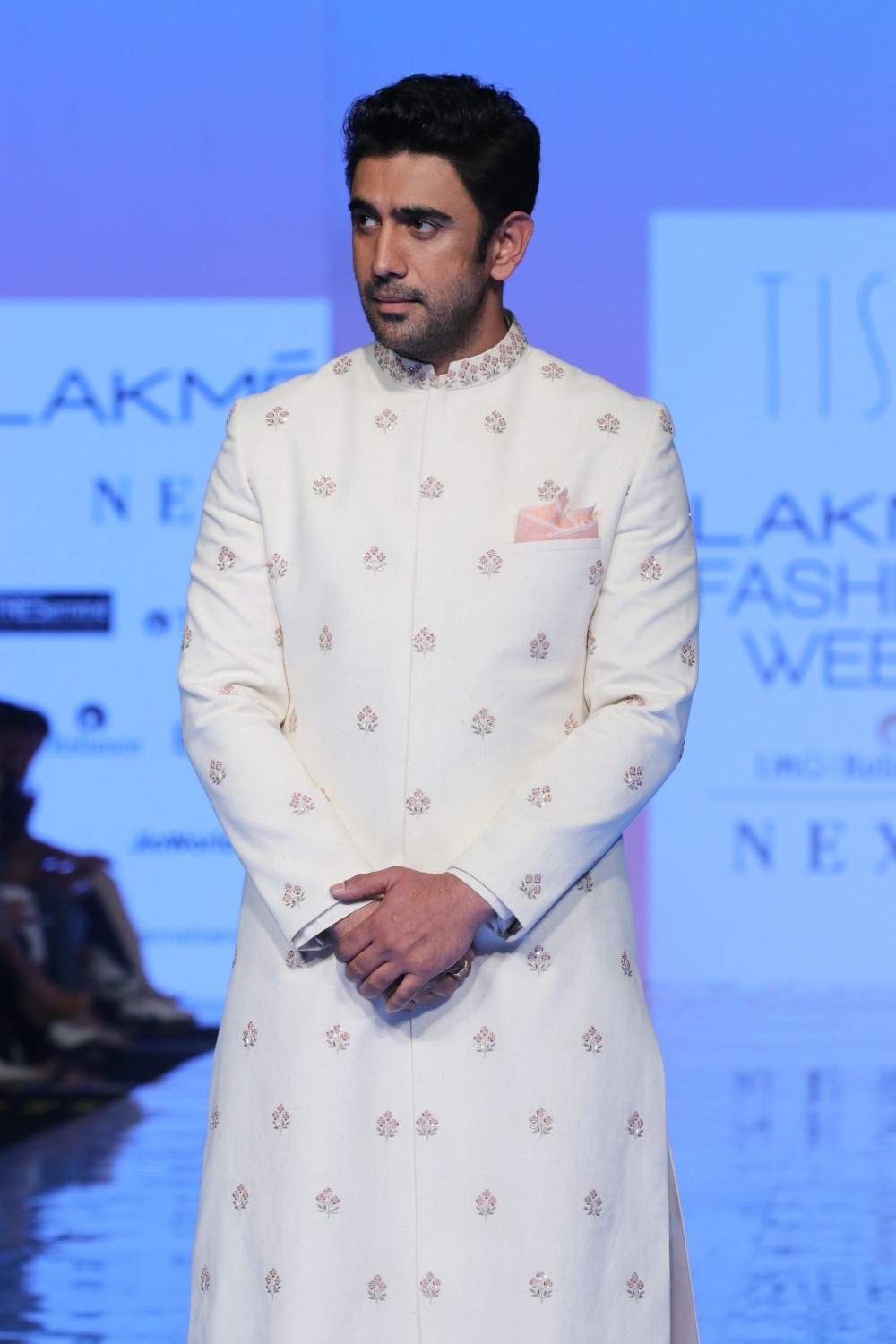 Mumbai: Actor Amit Sadh showcases the creation of Tisa Studio at the Lakme Fashion Week Summer/Resort 2020 grand finale, in Mumbai on Feb 16, 2020. (Photo: IANS)