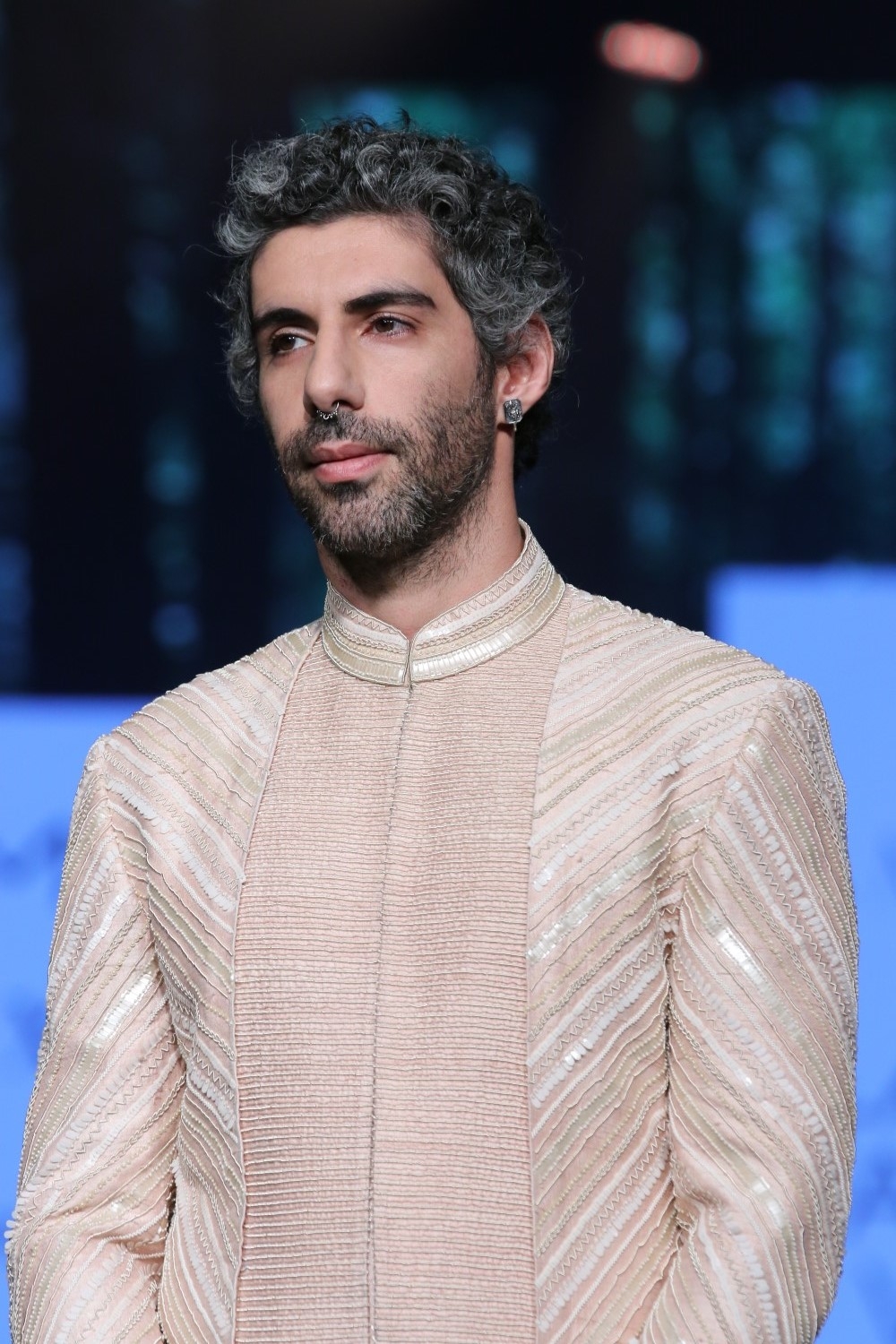 Mumbai: Actor Jim Sarbh walks the ramp showcasing an outfit from fashion designer Sahib Bhatia's label Amaare at the Lakme Fashion Week Summer/Resort 2020 grand finale, in Mumbai on Feb 16, 2020. (Photo: IANS)