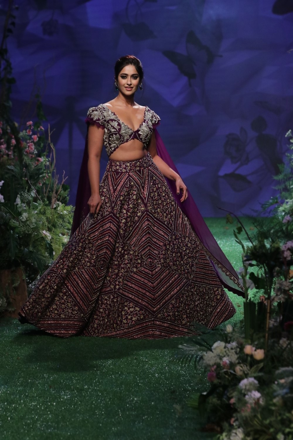 Mumbai: Actress Athiya Shetty walks the ramp on Day 6 of the Lakme Fashion Week Summer/Resort 2020, in Mumbai on Feb 16, 2020. (Photo: IANS)