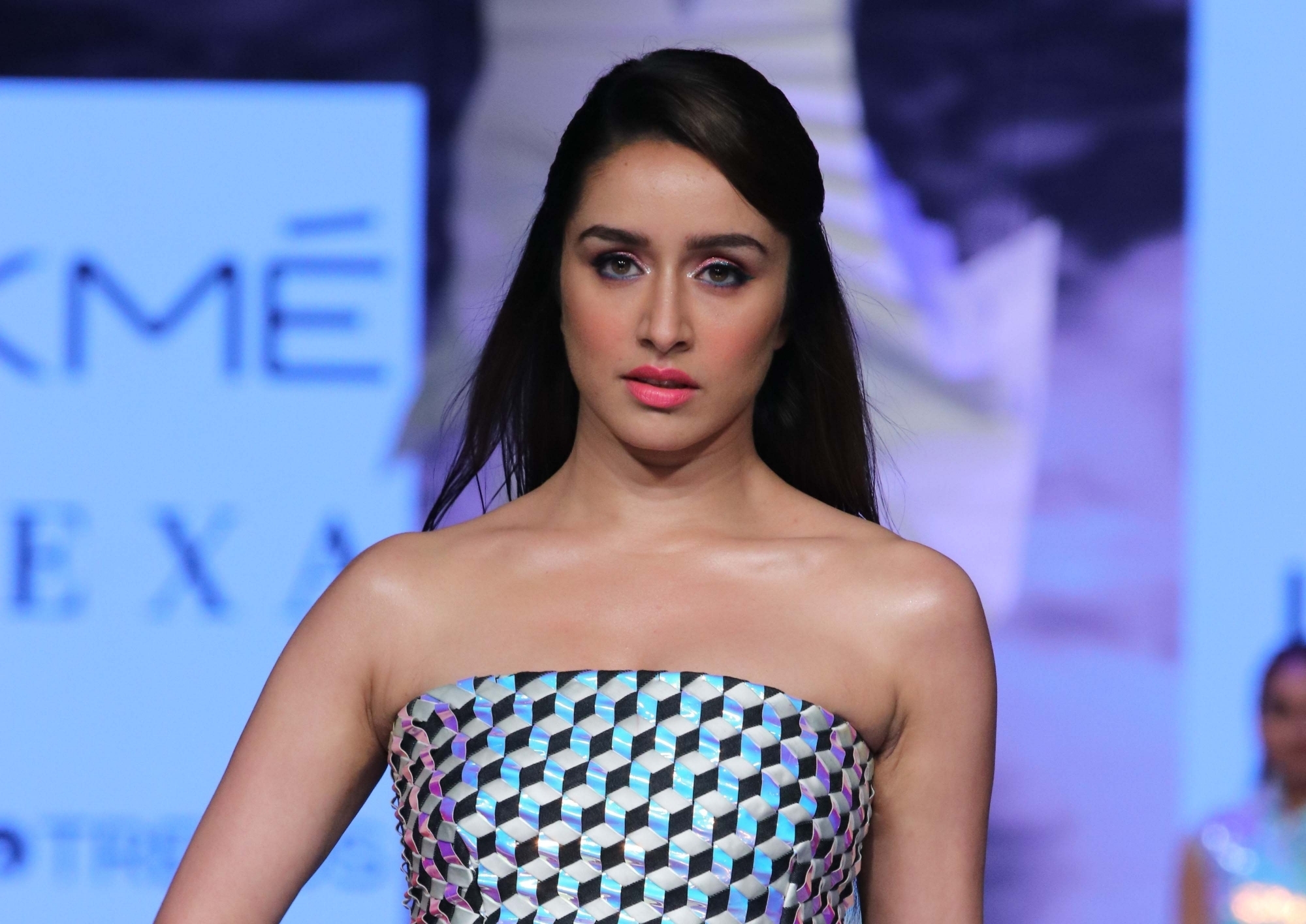 Mumbai: Actress Shraddha Kapoor walks the ramp showcasing the collection of Rielan by fashion designers Pankaj And Nidhi on Day 5 of the Lakme Fashion Week Summer/Resort 2020, in Mumbai on Feb 15, 2020. (Photo: IANS)