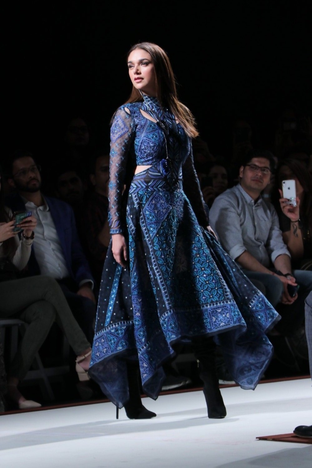 Mumbai: Actress Aditi Rao Hydari walks the ramp in fashion designer Ritu Kumar's creation on Day 3 of the Lakme Fashion Week Summer/Resort 2020, in Mumbai on Feb 13, 2020. (Photo: IANS)