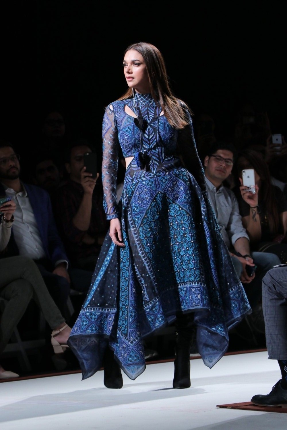Mumbai: Actress Aditi Rao Hydari walks the ramp in fashion designer Ritu Kumar's creation on Day 3 of the Lakme Fashion Week Summer/Resort 2020, in Mumbai on Feb 13, 2020. (Photo: IANS)