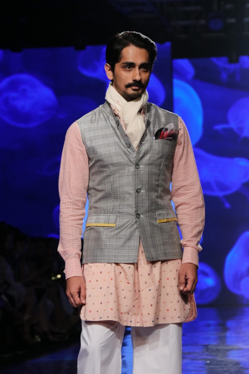 Mumbai: Actor Siddharth Suryanarayan walks the ramp for 'House Of Three X Tantajo' on Day 3 of the Lakme Fashion Week Summer/Resort 2020, in Mumbai on Feb 13, 2020. (Photo: IANS)