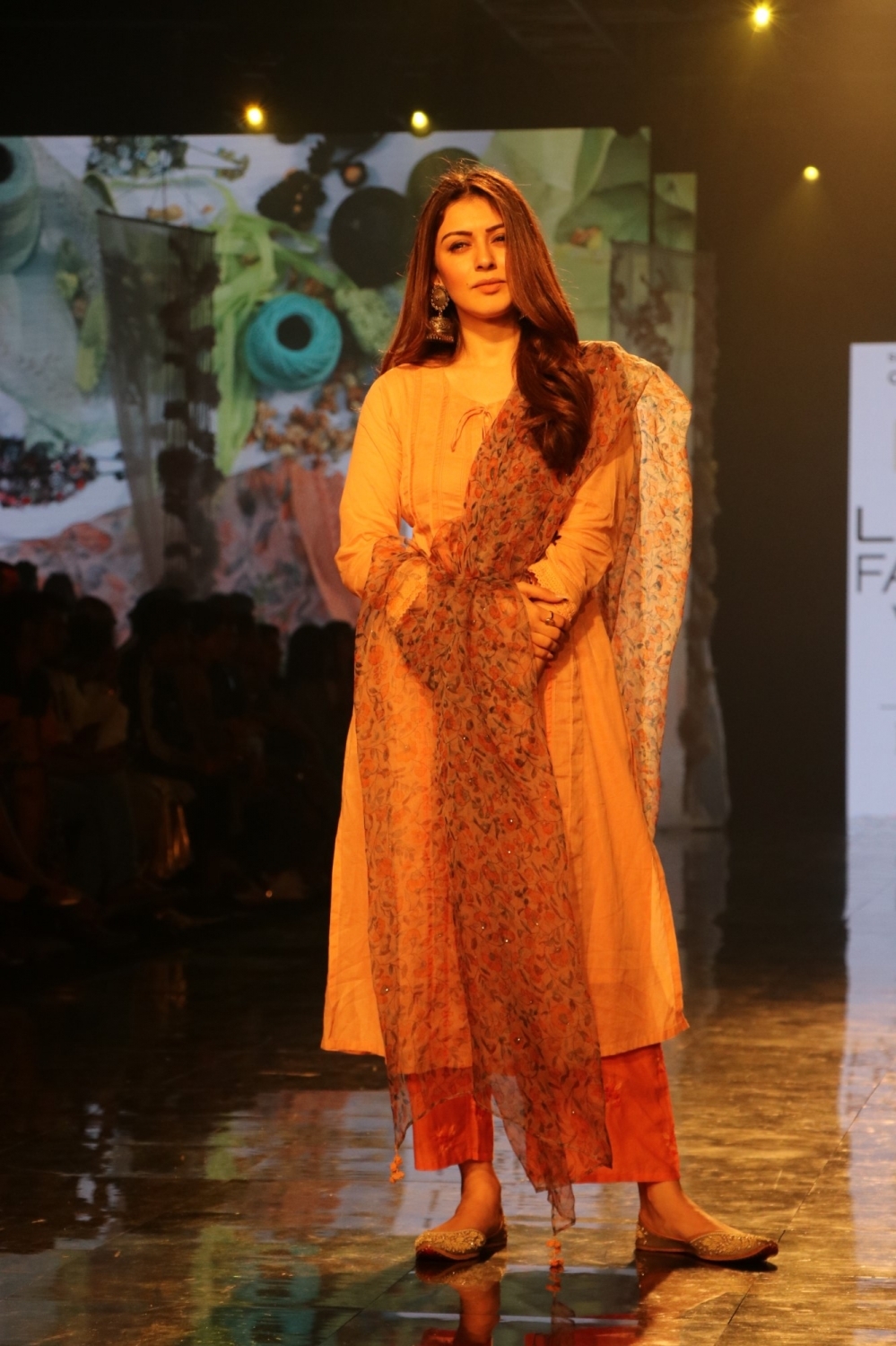 Mumbai: Actress Hansika Motwani at Lakme Fashion Week Summer/Resort 2020, in Mumbai on Feb 13, 2020. (Photo: IANS)
