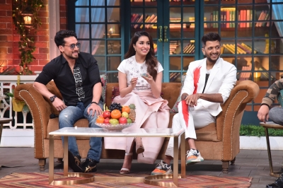 The cast of Baaghi 3 on the sets of The Kapil Sharma Show.