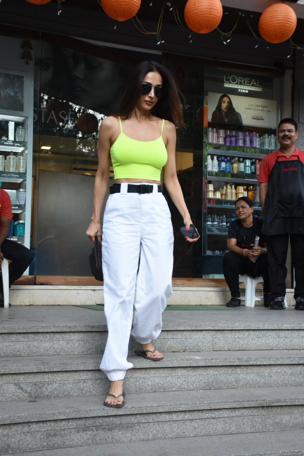 Mumbai: Actress Malaika Arora seen at a Bandra salon in Mumbai on March 2, 2020. (Photo: IANS)