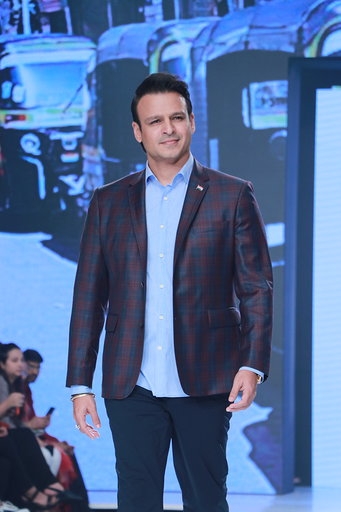 Mumbai: Actor Vivek Oberoi showcases the collection of Viviana Mall at the Bombay Times Fashion Week 2020, in Mumbai on March 14, 2020. (Photo: IANS)