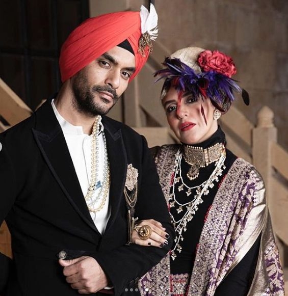 Actor Angad Bedi has come out in support of his actress-wife Neha Dhupia over her comments on  the youth based reality show "Roadies Revolution". Angad took to Instagram, where he shared a string of photographs of himself along with Neha and said that it was his "five girlfriends".