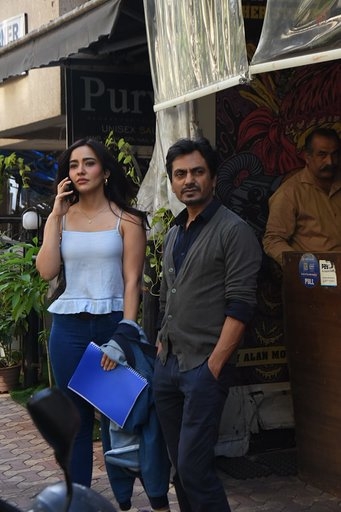 Mumbai: Actors Nawazuddin Siddiqui and Neha Sharma seen at Versova in Mumbai on March 16, 2020. (Photo: IANS)