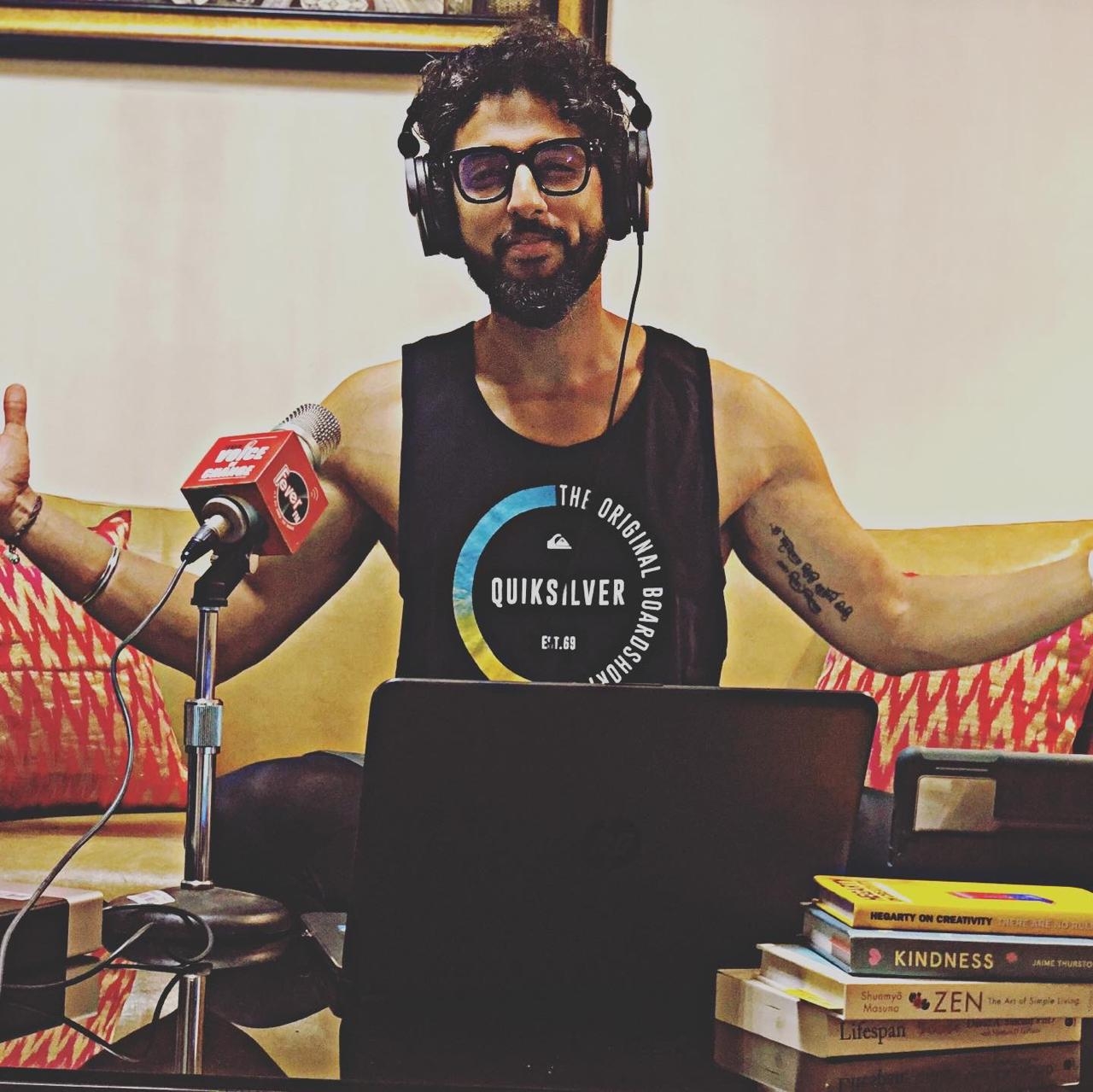 Love guru RJ Rahul Makin working through a laptop and a remote access that has been given to him. As the entire nation works from home in the time of COVID-19 pandemic, the radio jockeys too are staying in but keeping their job of entertaining their listeners first and working round the clock for content.