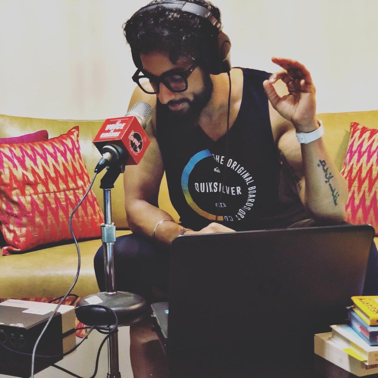 Love guru RJ Rahul Makin working through a laptop and a remote access that has been given to him. As the entire nation works from home in the time of COVID-19 pandemic, the radio jockeys too are staying in but keeping their job of entertaining their listeners first and working round the clock for content.