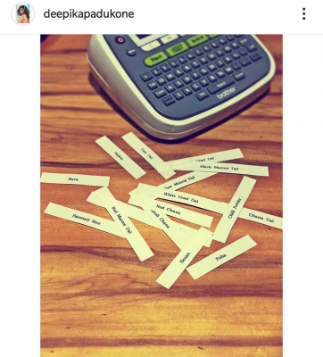 After working out and wardrobe cleaning, actress Deepika Padukone is now utilising all the free time to organise her kitchen during coronavirus lockdown. On Monday, Deepika took to her Instagram and shared a picture that shows the labels of cooking ingredients lying on her kitchen slab.