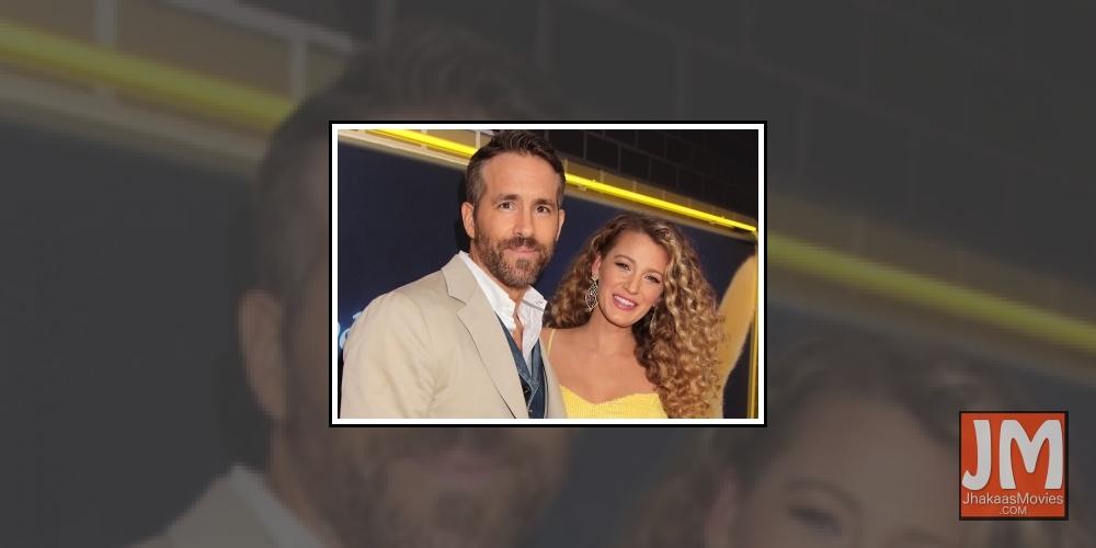 Actor Ryan Reynolds with his wife and actress Blake Lively.