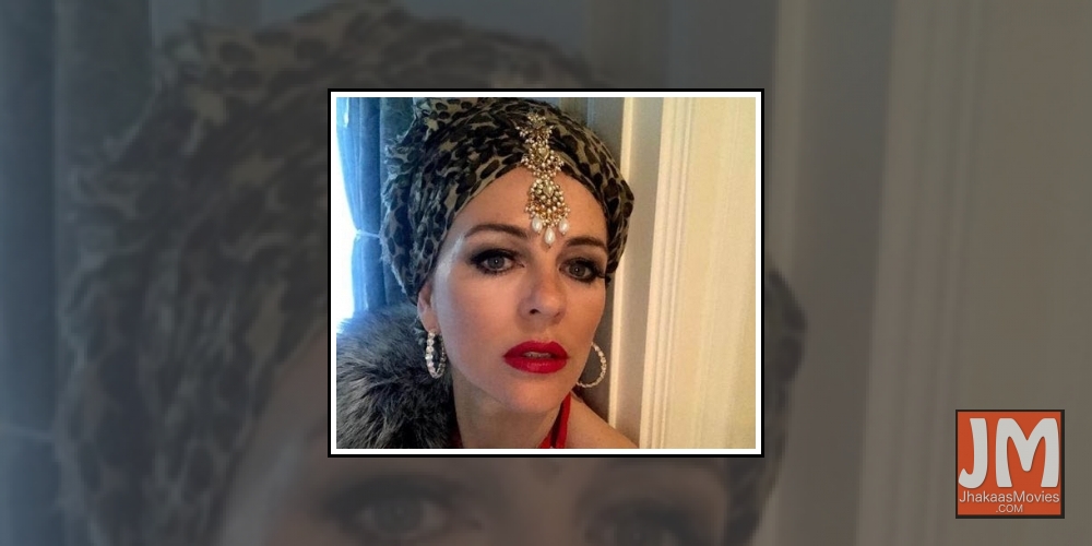 Elizabeth Hurley gets creative during lockdown.