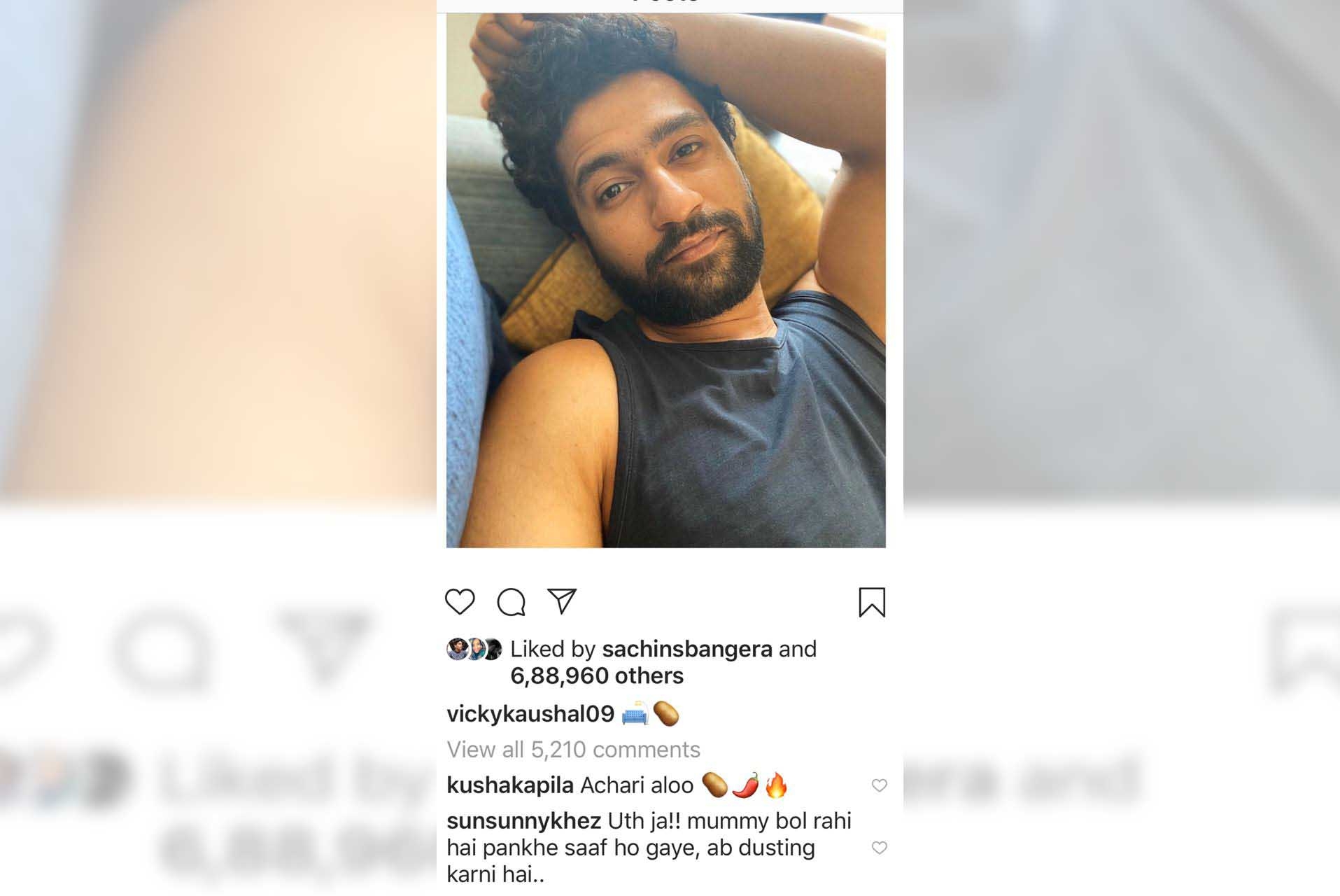 Vicky Kaushal's lazy selfie draws hilarious response from brother Sunny.