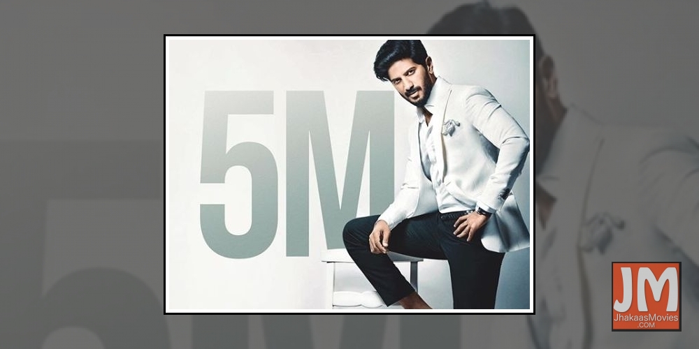 Dulquer Salmaan thanks fans for 'family of 5 million' on Instagram.