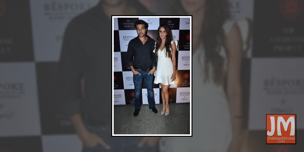 Mumbai: Actress Smriti Khanna along with her husband Gautam Gupta at a store launch in Mumbai on April 13, 2018 .