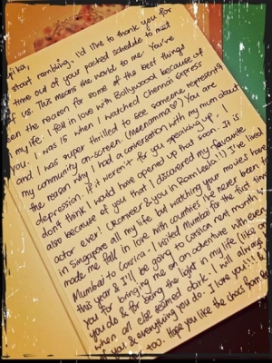 Deepika Padukone shares handwritten letters written by fans.