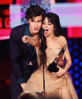 Shawn Mendes, Camila Cabello chill on a swing.