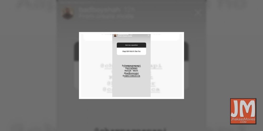 Badshah reveals the Bollywood actress he has a crush on.