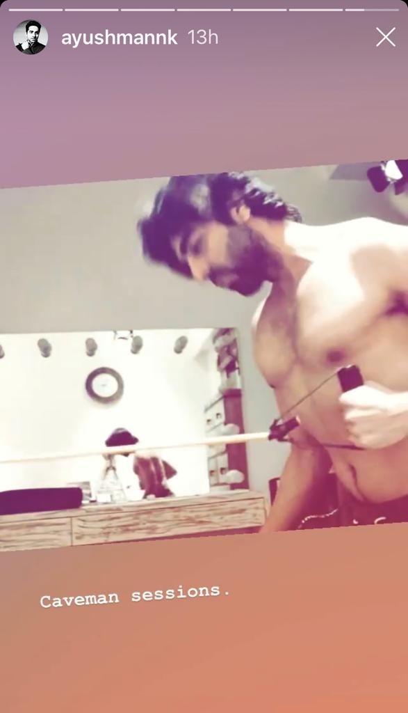 Ayushmann Khurrana's 'caveman sessions' to stay fit.