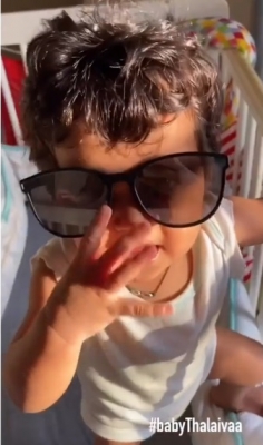 Sameera hilariously compares daughter to Rajinikath.