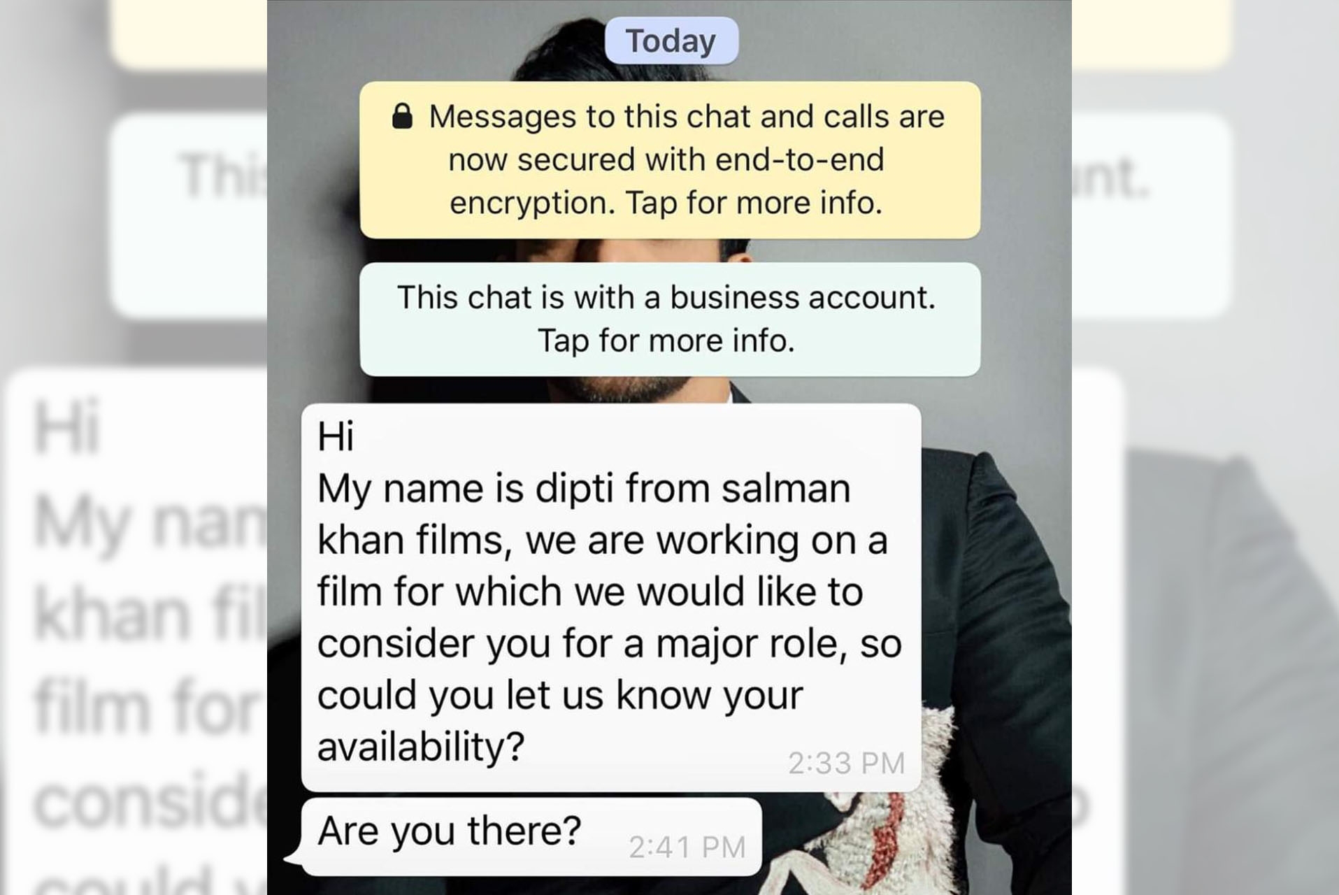 Salman Khan denies casting for new film, warns of legal action against impersonator.