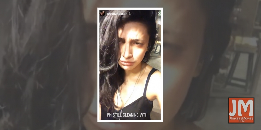 Shruti Haasan has a 'mega clean day'.