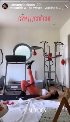 Amy Jackson exercises with her son Andreas in new post.