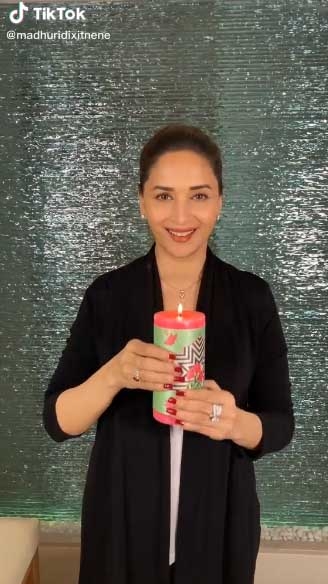 Madhuri Dixit's dance with a candle to spread positivity.