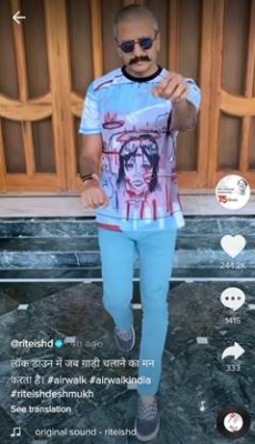 Ritesih Deshmukh shares what he misses during lockdown in his TikTok video.