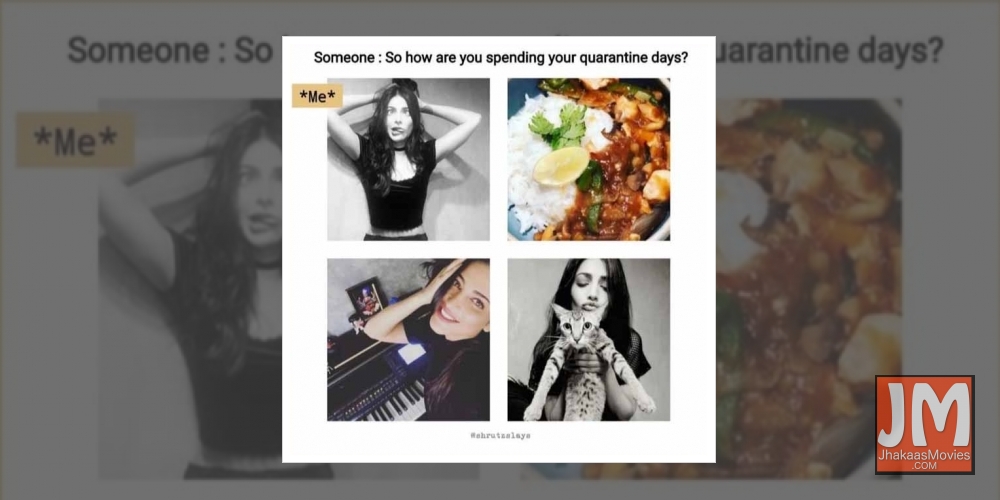 Shruti Haasan reveals what keeps her busy amid lockdown.