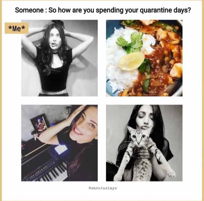 Shruti Haasan reveals what keeps her busy amid lockdown.