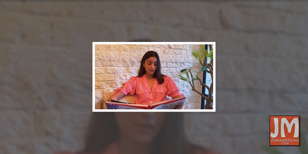 Alia Bhatt reads out from 'Harry Potter And The Philosopher's Stone'.