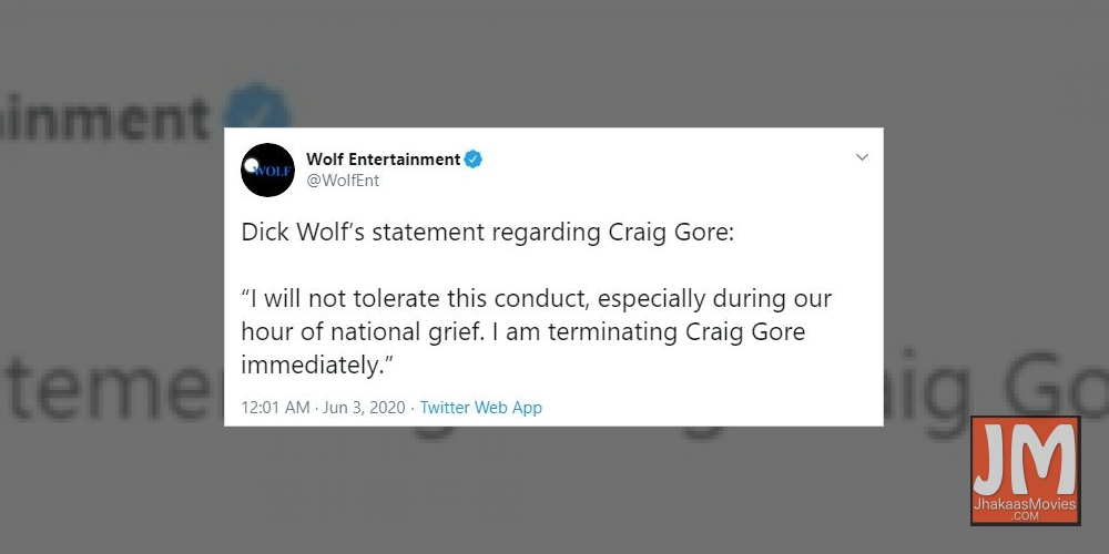 'Law & Order' spin-off writer fired over controversial posts.