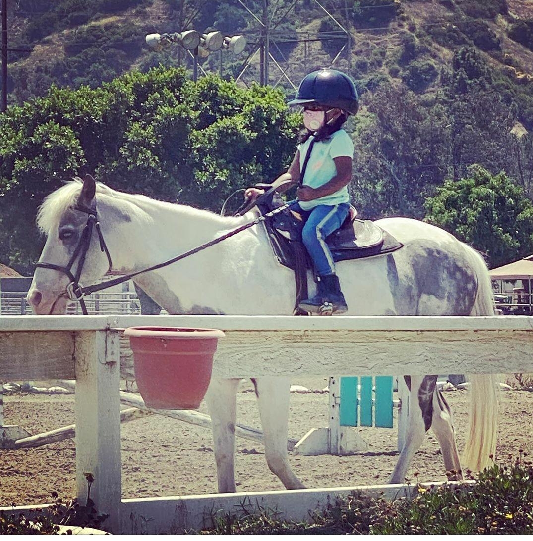 Sunny Leone is 'proud' of daughter's riding skills.