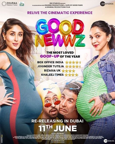 'Good Newwz', 'Dream Girl' to re-release in Dubai as theatres reopen.