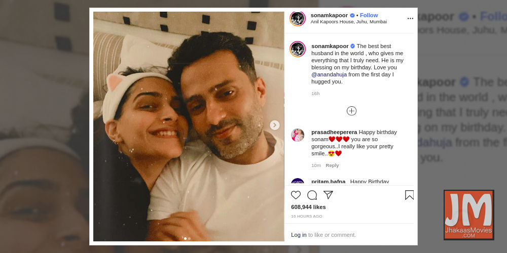 Birthday girl Sonam posts pic with best husband in the world