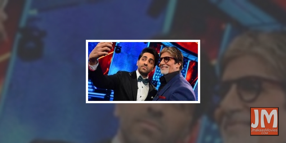 :  Actors Amitabh Bachchan and Ayushmann Khurrana.