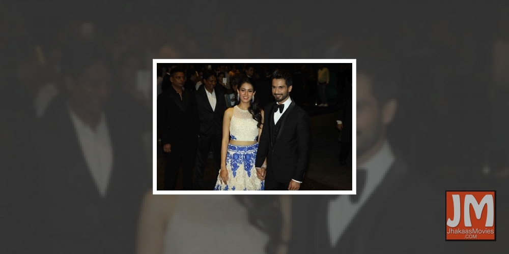 Actor Shahid Kapoor with his wife Mira Rajput.
