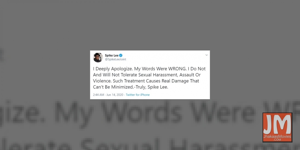 Spike Lee apologises for defending Woody Allen.