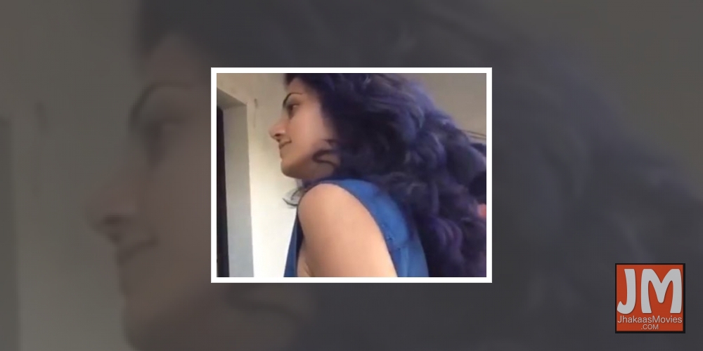 Taapsee Pannu shares throwback video of her blue-purple hair.