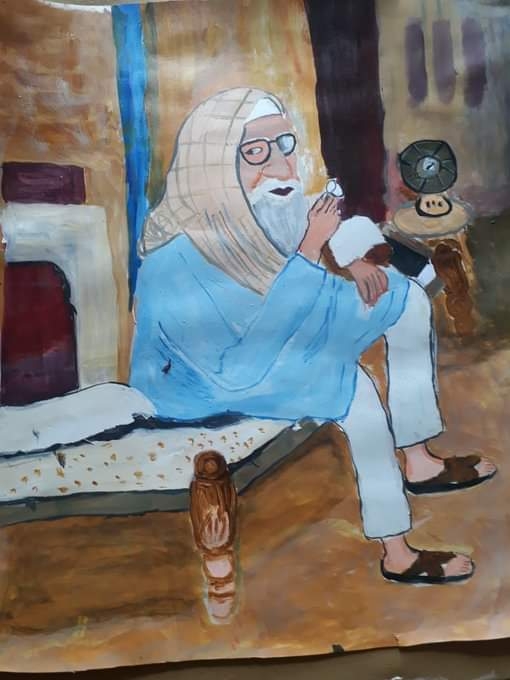 Big B's differently-abled fan paints actor using feet.