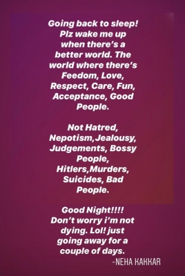 Neha Kakkar takes social media break: 