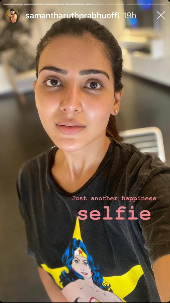 Samantha Akkineni posts 'just another happiness' selfie.